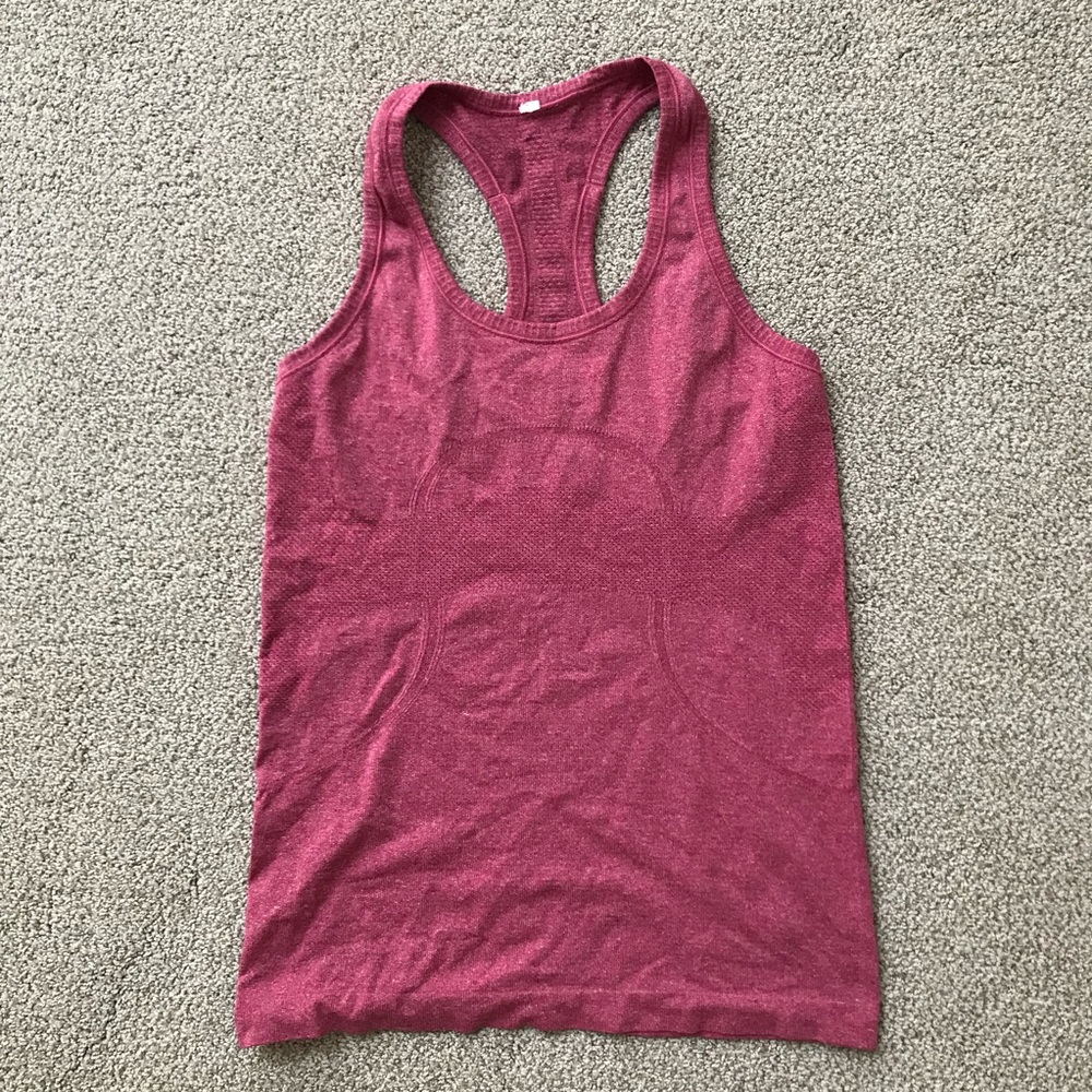 lululemon red athletic tank top